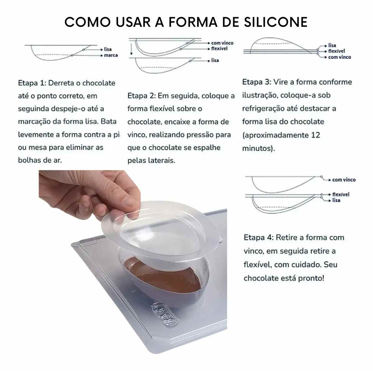 FORMA OVO DUPLO C/ 3PARTES